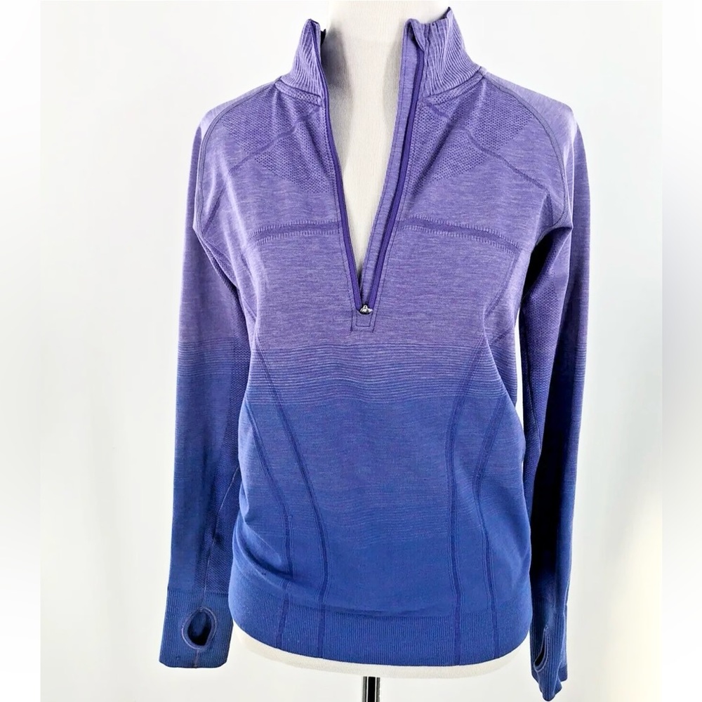 Like New | IVIVVA by Lululemon Purple Ombre Swiftly Quarter Zip Athletic Jacket